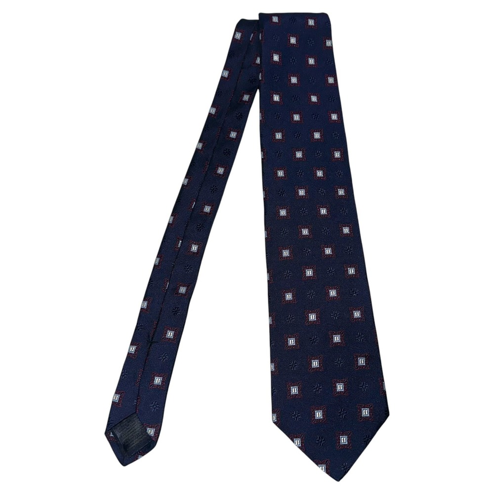 Brooks Brothers Makers And Merchants Silk Tie Blue/Red Geometric Made In USA